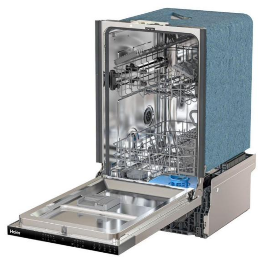 Встраиваемая посудомоечная машина Haier HDWE9-394RU 9 компл, 9 л, 816x448x559, конденс сушка, серый