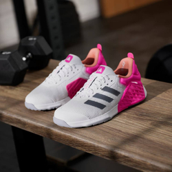 Кроссовки женские Adidas Dropset 3 (Розово-Белые)