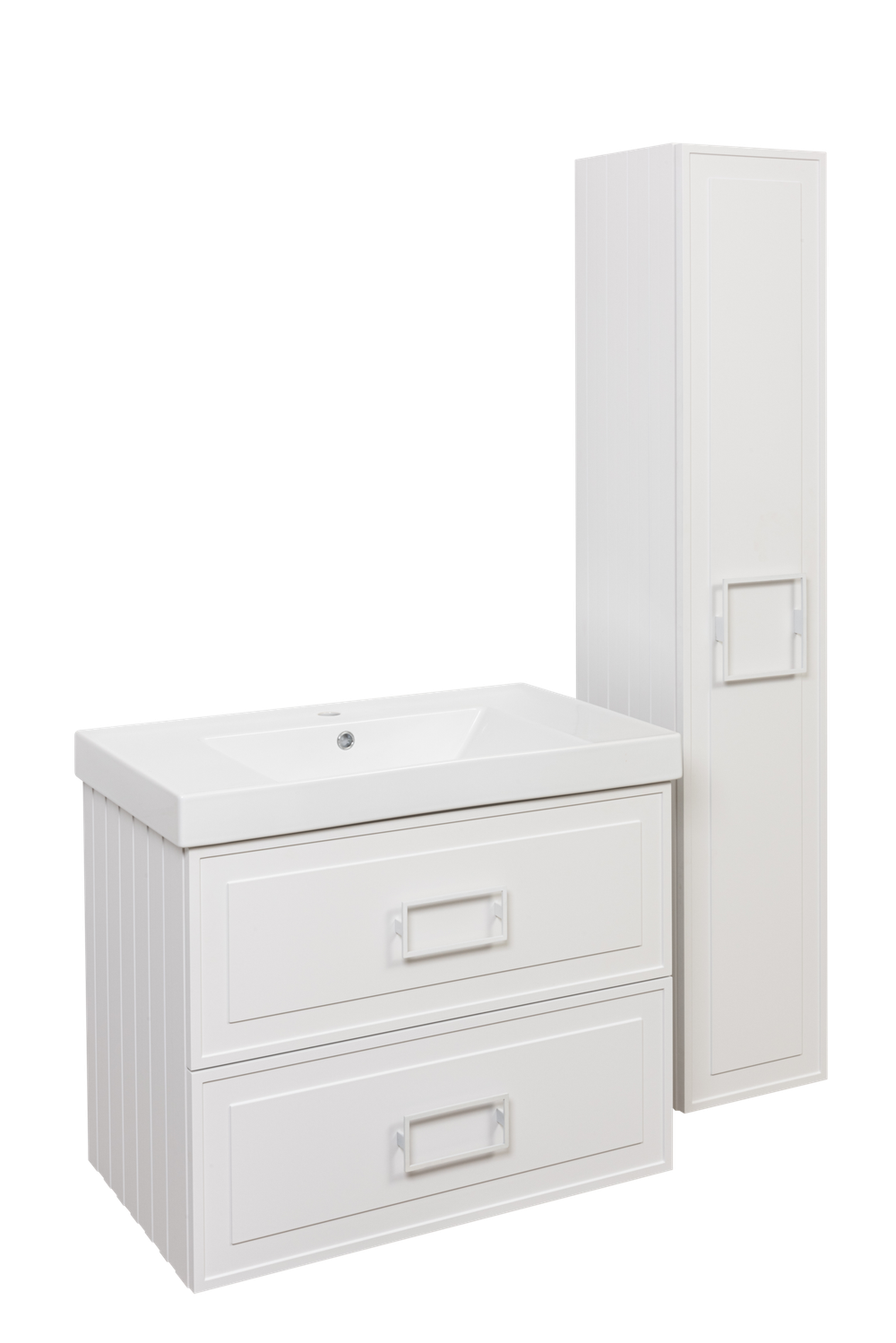 Тумба под раковину La Fenice Cubo Bianco TWIN белый 80 FNC-01-CUB-B-80-2
