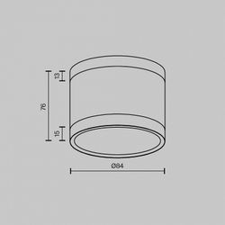 Накладной светильник Maytoni  C120CL-GX53-B