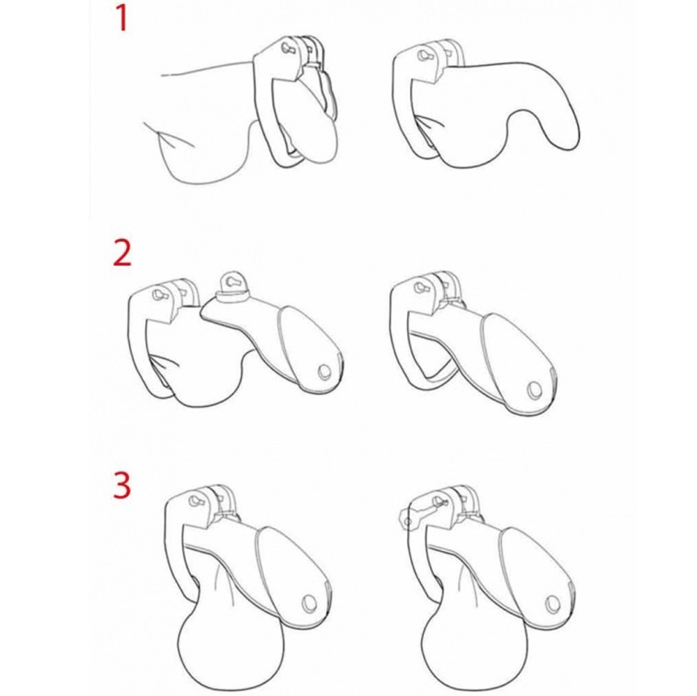 Насадка пояс верности мужская с замочком Forward черный