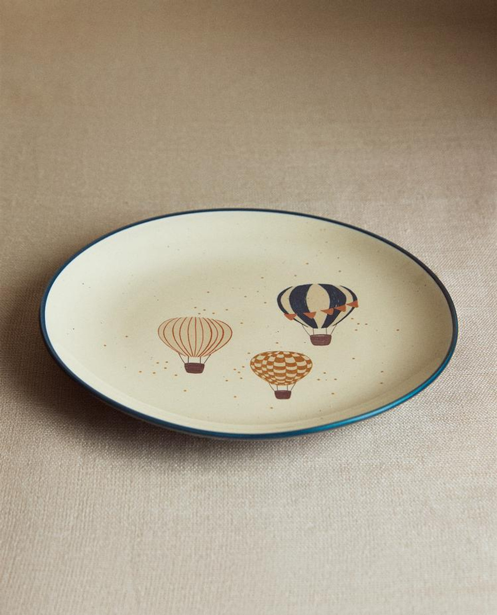 ZARA HOME ДЕТСКАЯ ТАРЕЛКА ИЗ КЕРАМИКИ «ВОЗДУШНЫЕ ШАРЫ», РАЗНОЦВЕТНЫЙ