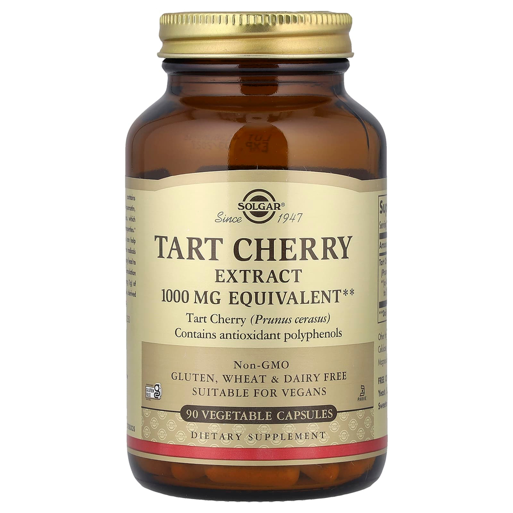 Solgar, Экстракт терпкой вишни, 90 растительных капсул