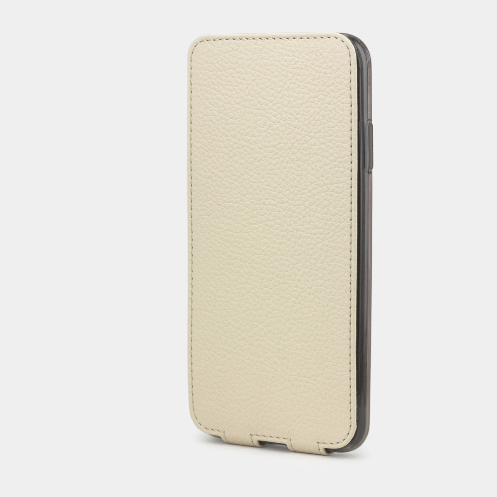 Чехол для iPhone XS Max из натуральной кожи теленка, молочного цвета