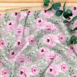 Ткань муслин нежный букет