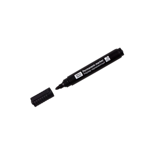 OfficeSpace "8004А" Маркер перманентный черный пулевидный 3мм спиртовая основа