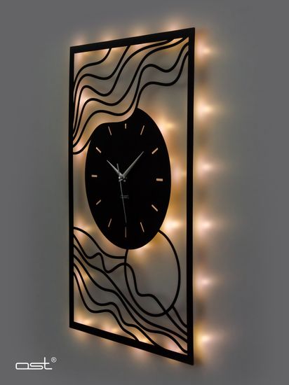 Настенные часы с подсветкой "Волны"
