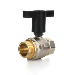 Кран шаровой 1/2" НВ, высокая ручка из пластмассы