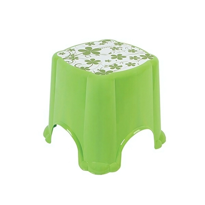 Табурет средний с рисунком салатовый