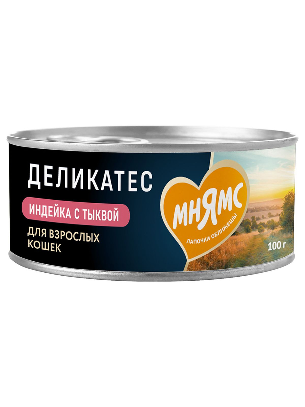 Влажный корм Мнямс Деликатес Индейка с тыквой для кошек "Паштет по-оксфордски" 100 г