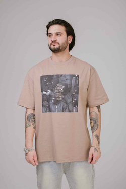 Футболка IAMREBEL Маски Бежевый