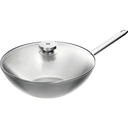 Zwilling Стальной вок 30 см с крышкой индукционный