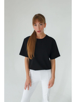 Футболка унисекс черная повседневная базовая оверсайз