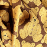 Шаль 120*120см, ТЭДДИ на коричневом