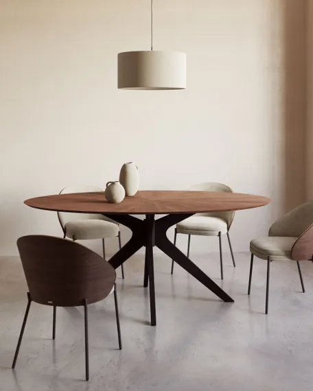 Стул Eamy светло-коричневый с отделкой орех