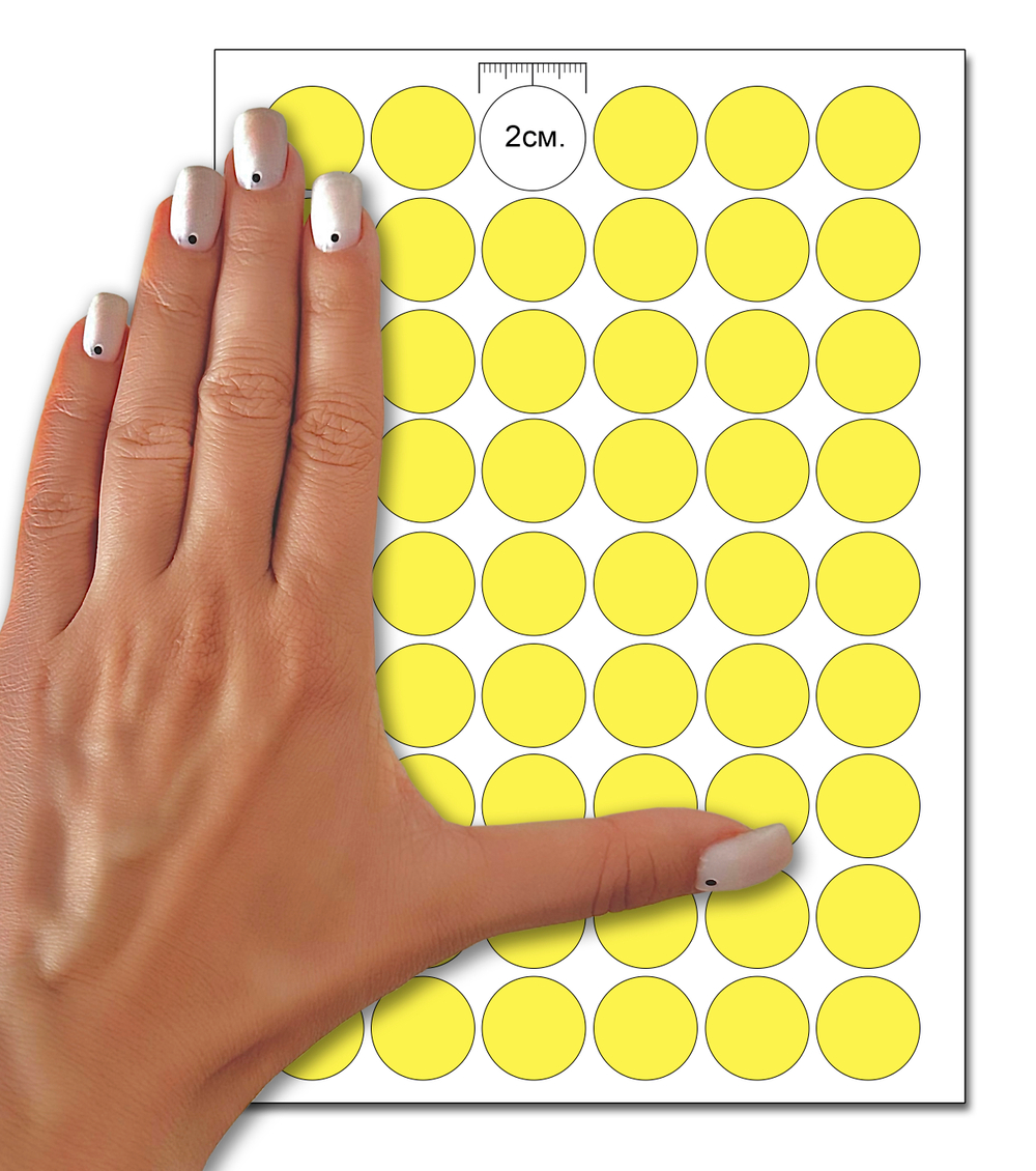 Светло-желтые виниловые наклейки для маркировки Policomprint М4, 20 мм.