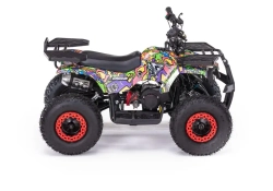 Детский бензиновый квадроцикл MOTAX GRIZLIK MINI ES BW с электростартером и родительским пультом