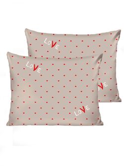 Постельное белье перкаль Сказка "Лав" евро Наволочка 50х70 см 2 шт Простынь 240x215 см Пододеяльник 200x215 см