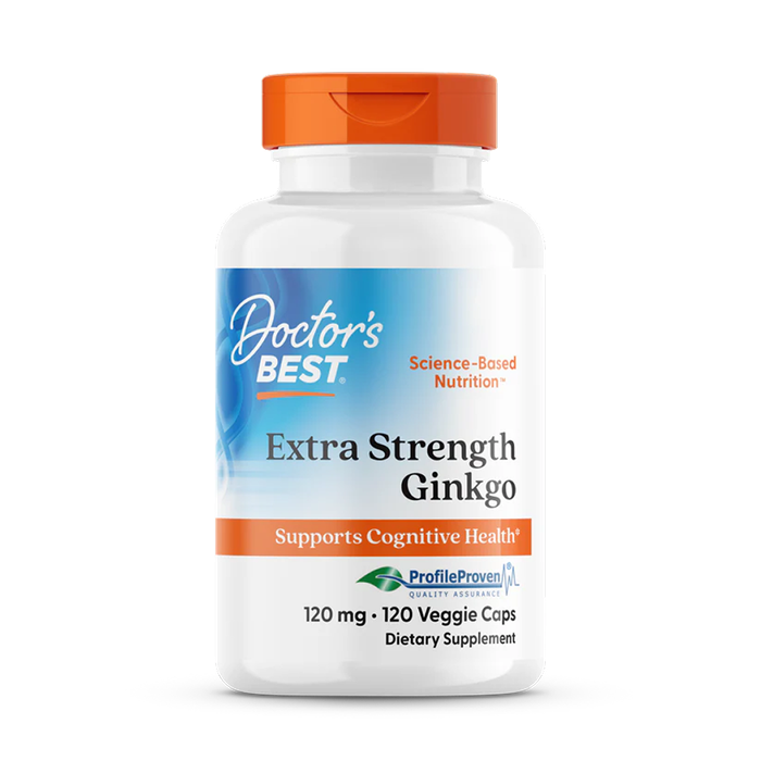 Усиленный гинкго 120 мг, Extra Strenght Ginkgo 120 mg, Doctor's Best, 120 вегетарианских капсул