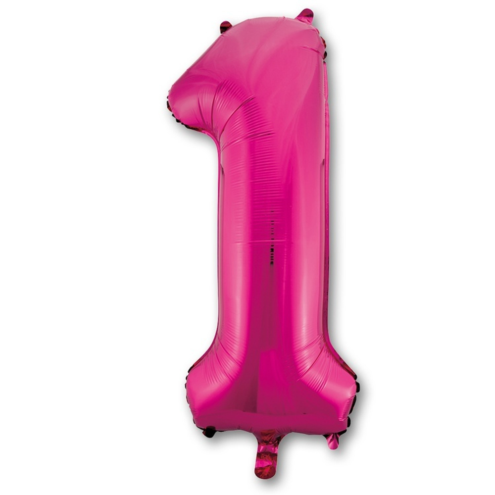 Шар ЦИФРА 1 Fuchsia 40" 102 см