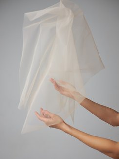 Бюстовая неэластичная сетка Lauma оптом, арт.480, бежевый 775