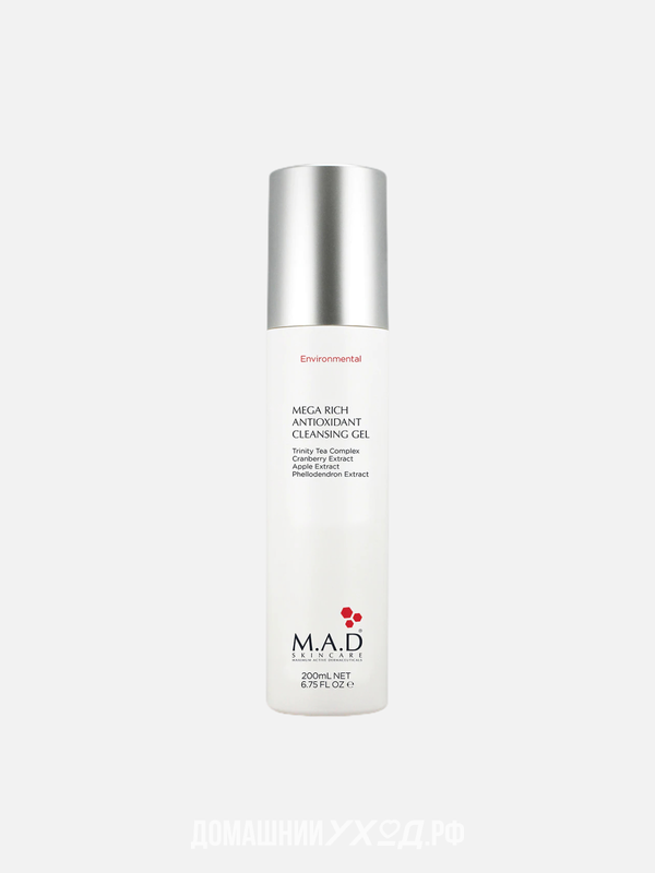 Очищающий гель обогащенный антиоксидантами Mega Rich Antioxidant Cleansing Gel M.A.D Skincare 200 мл