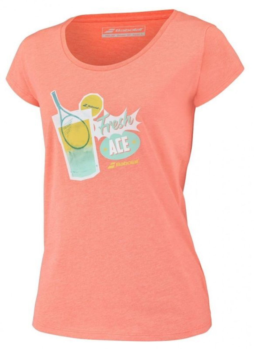 Женская теннисная футболка Babolat Exercise Message Tee Woman - серый