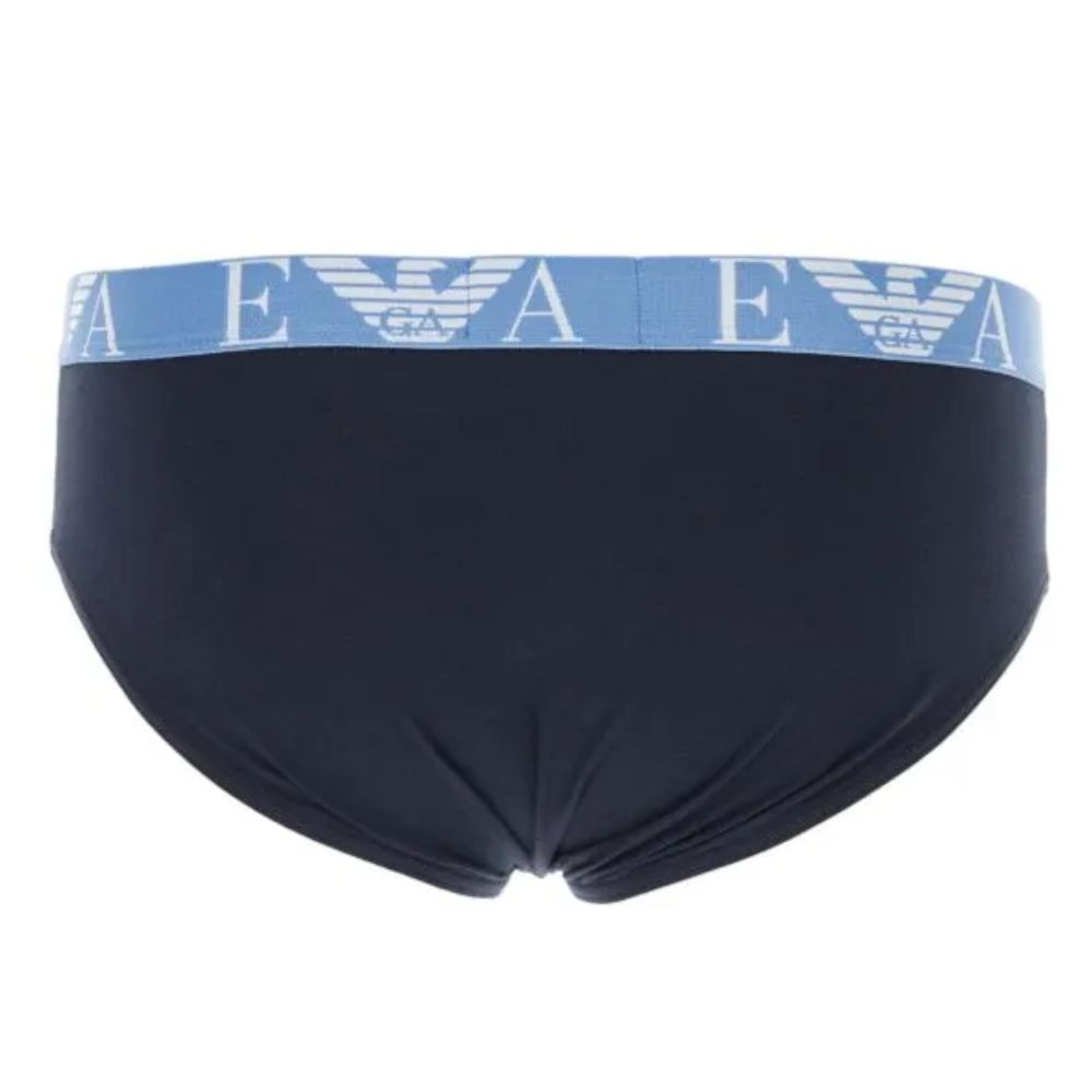 Набор мужских трусов брифов 3в1 темно-синие Emporio Armani 111734_4F715 64135