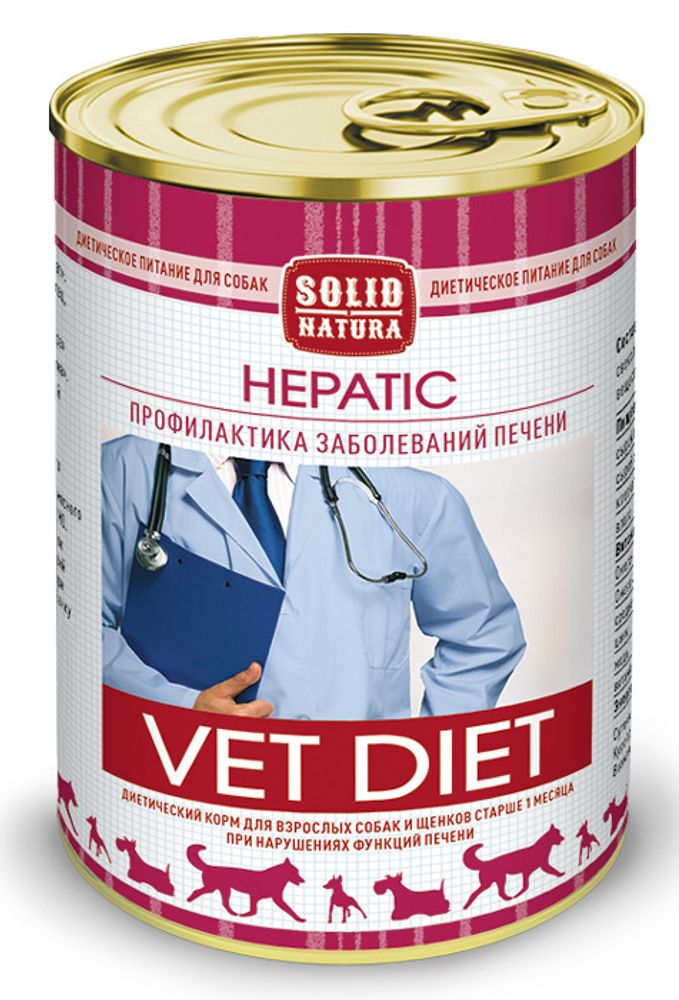 Solid Natura VET Hepatic диета для собак влажный 340 г