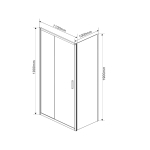 Душевой уголок Garda VSR-1G1011CL, 1100*1000, хром, стекло прозрачное