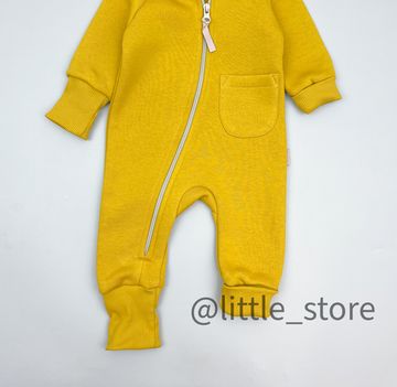 Комбинезон "Simple" из футера с начесом, Горчица