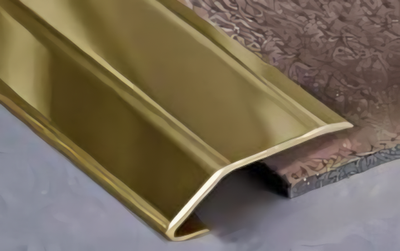 Соединительный порог для разновысотных полов из нержавеющей стали золото