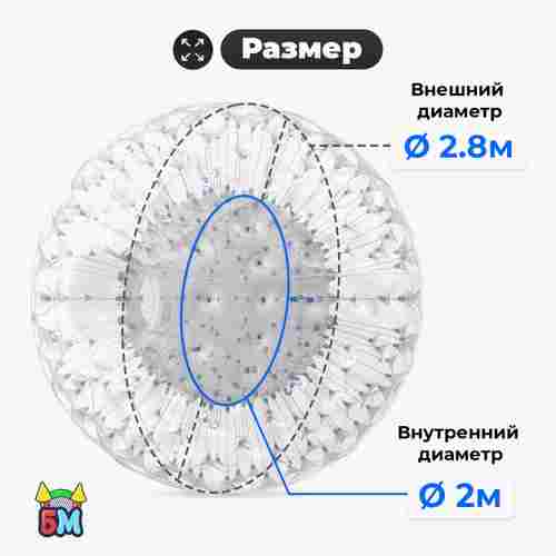 Зорб ТПУ "Капля", диаметр 2.8 м, с усиленными сиденьями