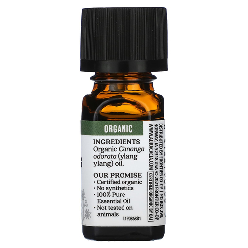 Aura Cacia, Чистое эфирное масло, полный органический иланг-иланг, 7,4 мл (0,25 жидк. унц.)