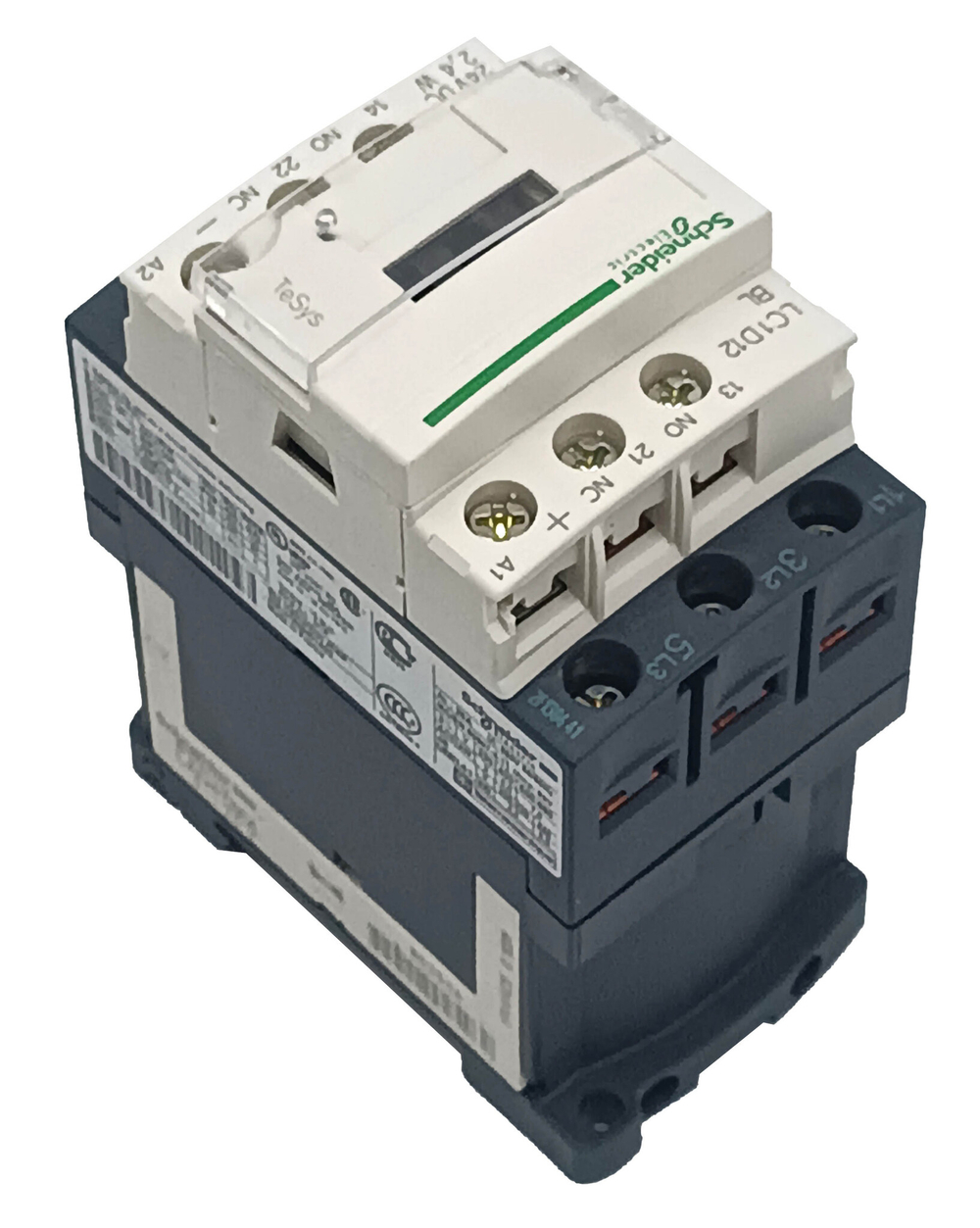 Контактор Schneider Electric 3P LC1D12BL 5,5 kW/400v, 25a, 24v DC, 2.4w, TeSys- 036146 c LAD4TBDL