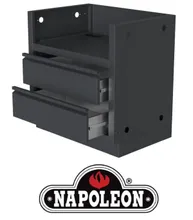 Тумба-основание гриля Napoleon BIG-32/BI-32 с двумя выдвижными ящиками, нержавеющая сталь, чёрная, 90x87х61 см