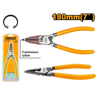 Съемник стопорных колец 180мм премые внутренние INGCO INDUSTRIAL HCCP261803