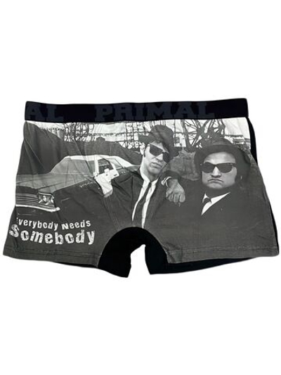 Мужские трусы боксеры черный с принтом, хлопок M/48, Primal