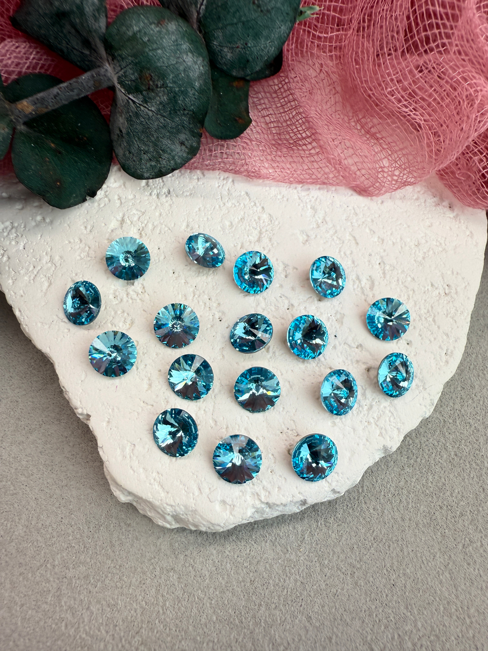 Риволь Rivoli 8 мм, Dark aquamarine