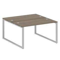 Metal System Рабочая станция на О-образном м/к БО.РАС-СП-2.3 Вяз Благородный/Металл Серый 1400*1475*