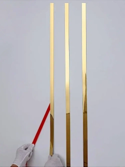 Зеркальный молдинг золото 1 см самоклеящийся из нержавеющей стали с титановым PVD покрытием декоративная лента для стен 1 шт