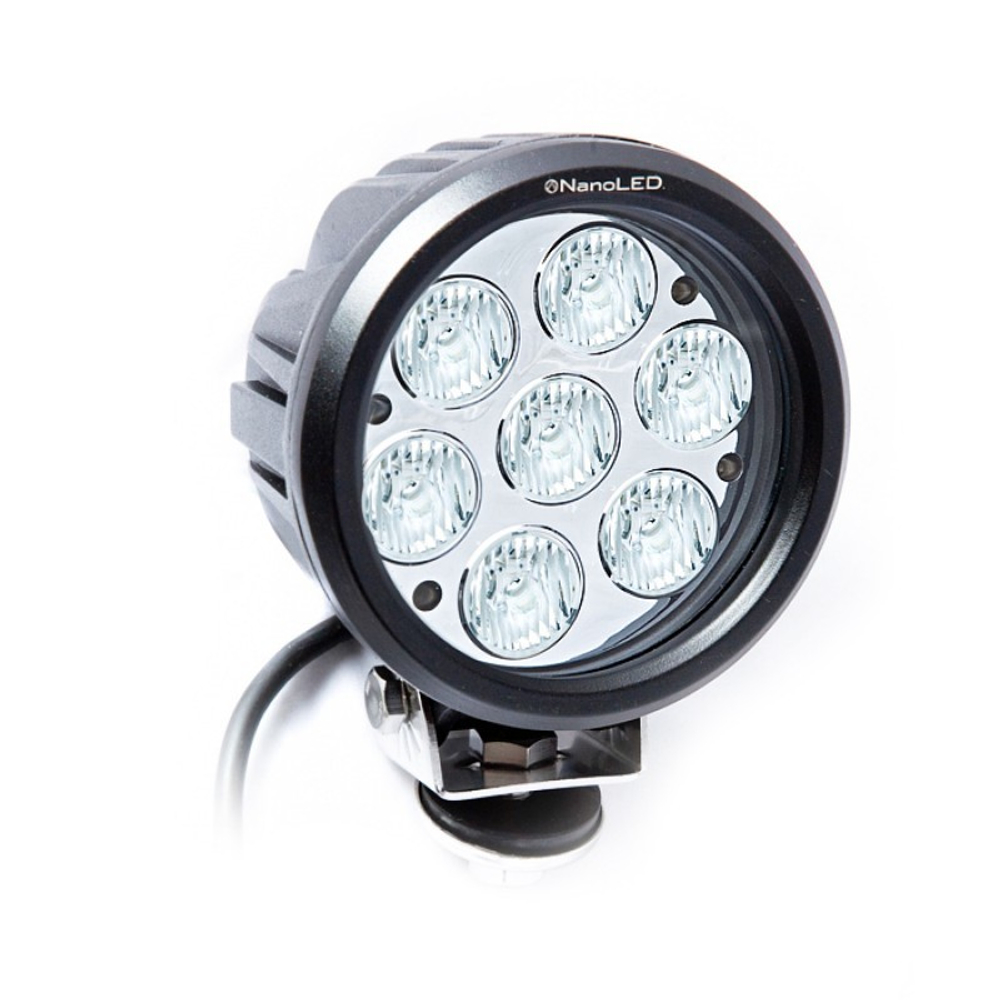 Фара светодиодная NANOLED 70W, круглая, 7 LED CREE X-ML, узкий луч, D150*105 мм