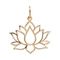 Подвеска «Лотос» из красного золота, вид спереди