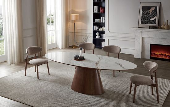 Стол овальный обеденный Carrara 230