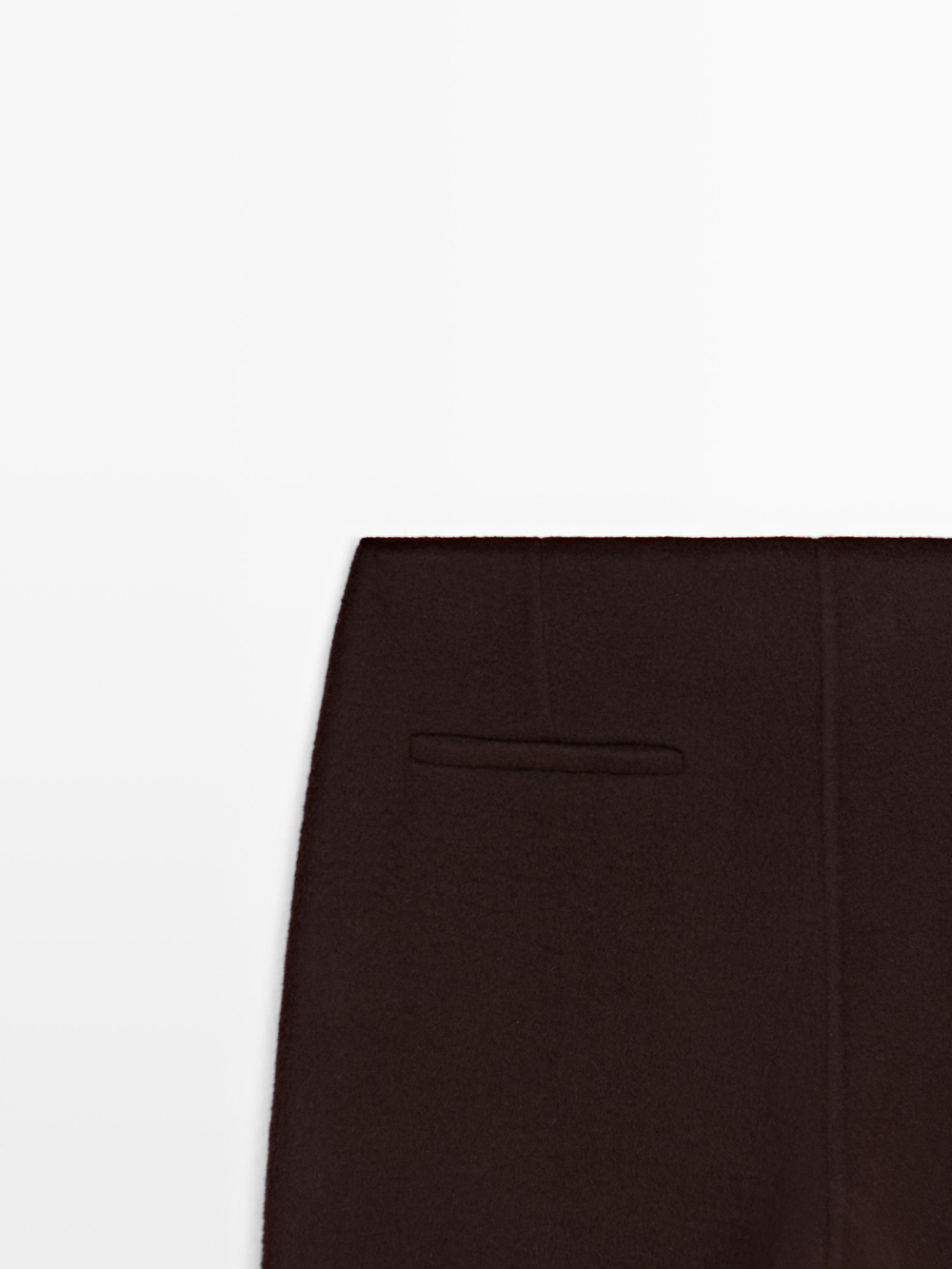 Massimo Dutti Прямые брюки из смесовой шерсти, коричневый