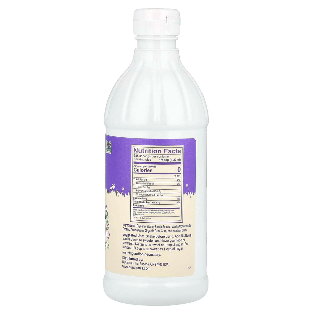 NuNaturals, Концентрированный ванильный сироп, 0,47 л (16 жидк. унц.)