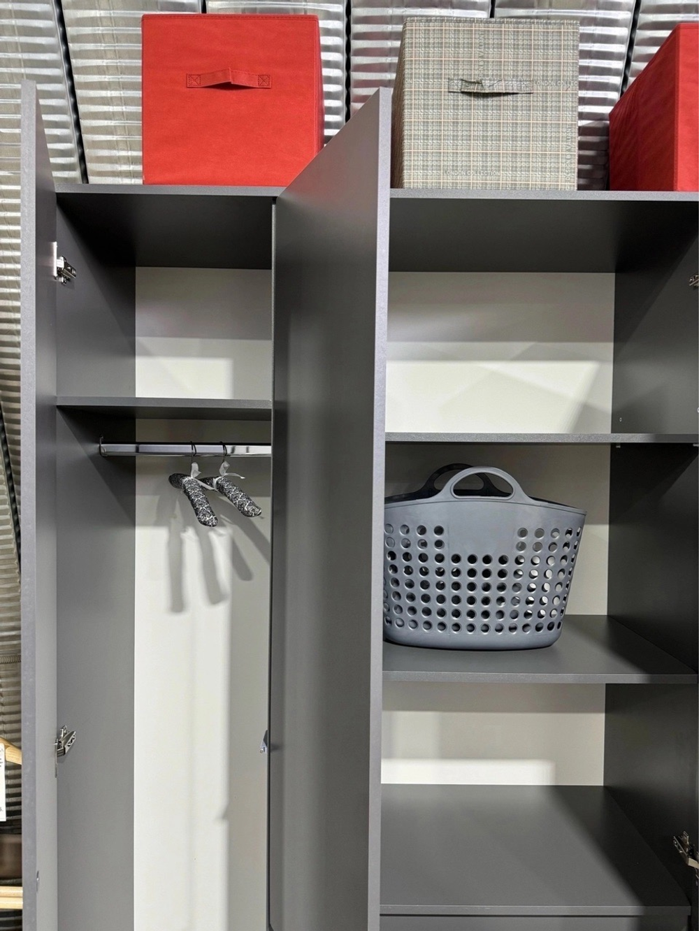 Шкаф 4-створчатый «Денвер» Графит