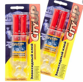 Клей эпоксидный 2-компонентный  Шприц-тюбик UP-90  23гр