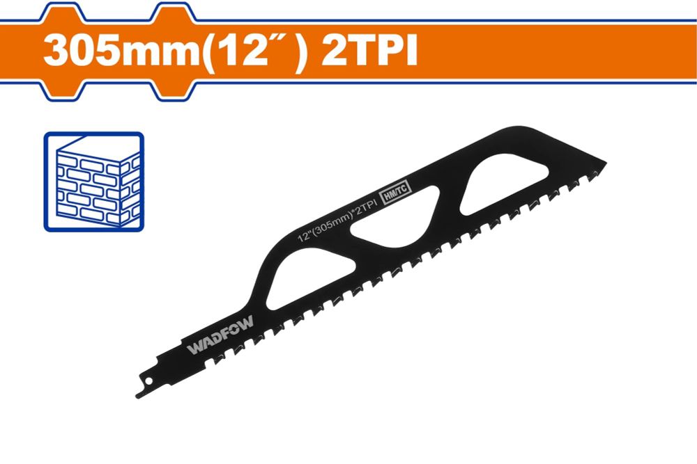 Пильное полотно для сабельной пилы пенобетону WADFOW WJT1243HM 305 мм