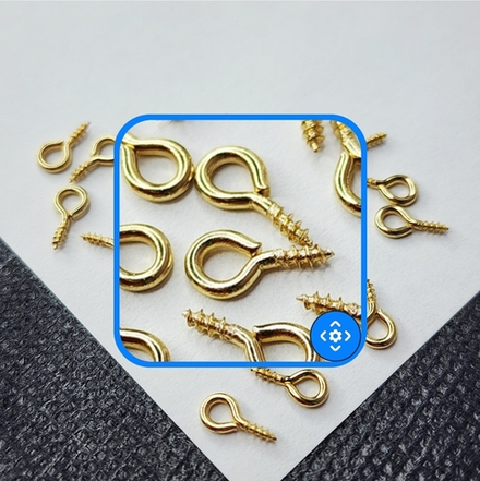 Штифт винтовой, сталь, позолота, р-р 8×4мм, цена за 10 шт